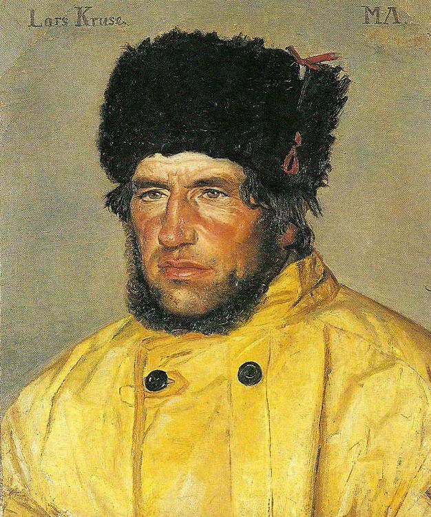 Michael Ancher redningsformand lars kruse oil painting image